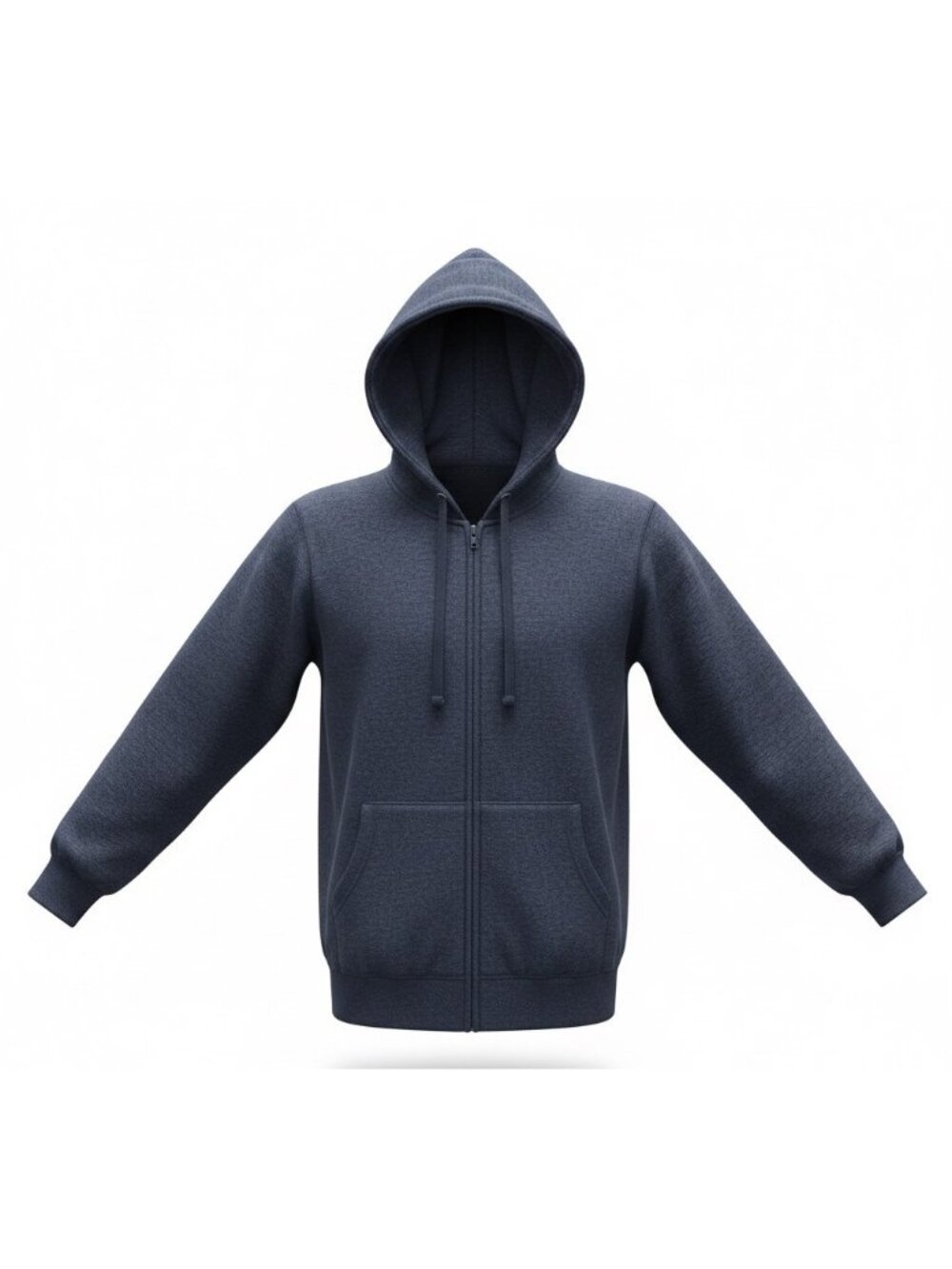 Jackson Hole Mens Navy Blue Zip-Up Hoodie Sweatshirt Workwear Sz XL